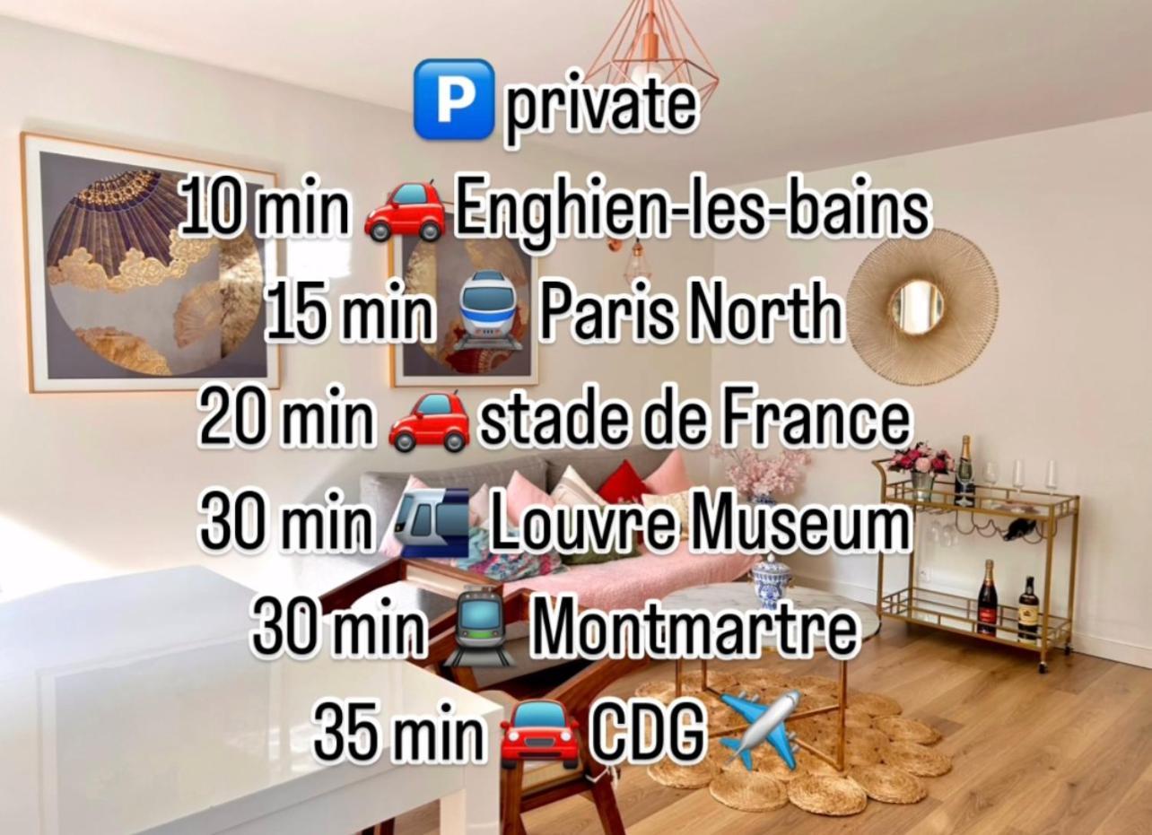 Apart 85 M2 Proche De Paris Stade De France Parking Free Groslay Exteriör bild